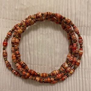 African Paper Bead Bracelet